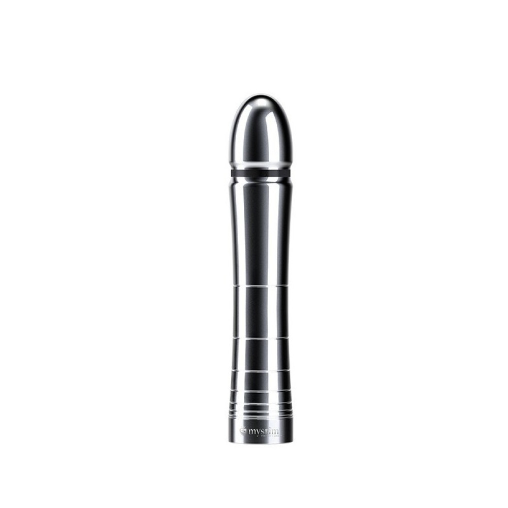  Универсальный фаллоимитатор для электростимуляции Mystim Glossy из алюминия, 14 см х 3.2 см , фото №0 — секс шоп Украина, NO TABOO