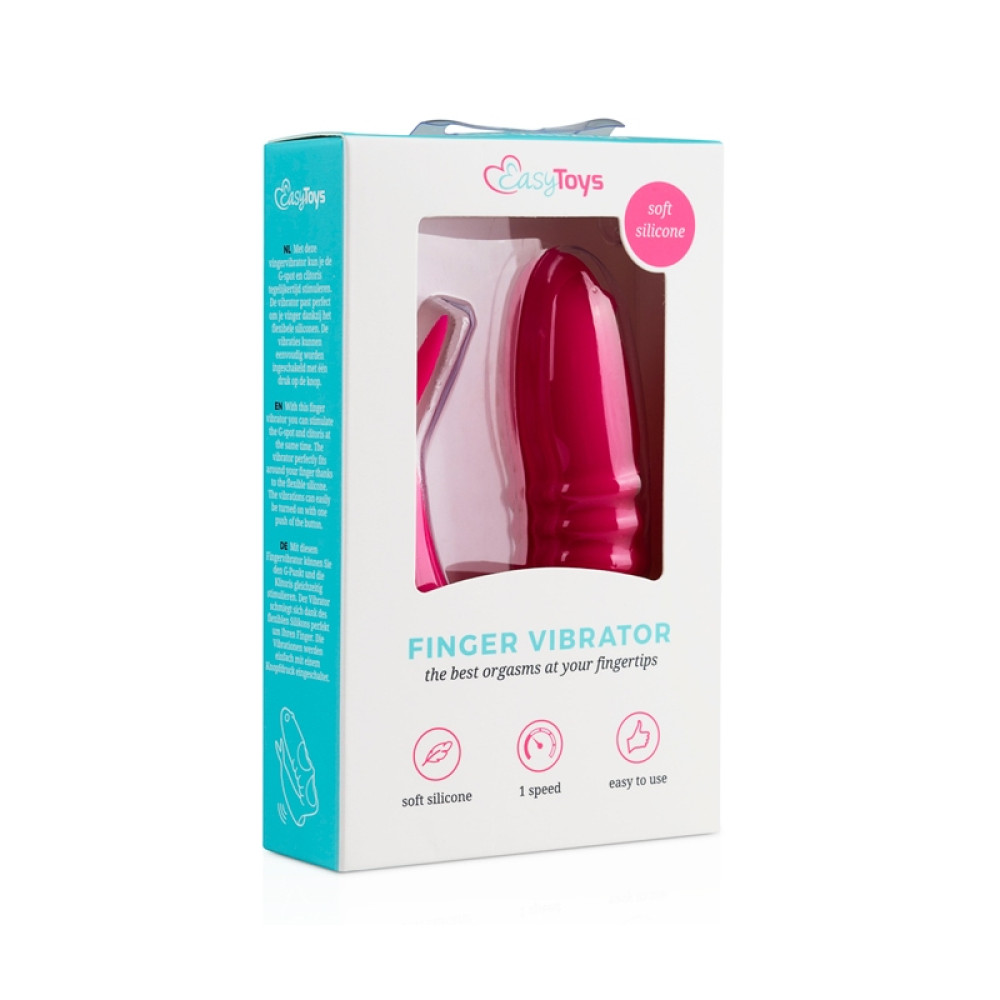 Вибратор на палец Easytoys Vinger Vibrator розовый, 8.5 см х 2.3 см фото №2 — секс игрушки: Украина, NO TABOO