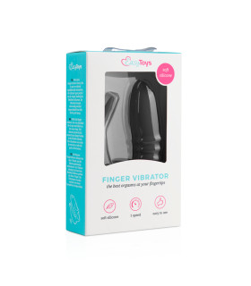 Вибратор на палец Easytoys Vinger Vibrator черный, 8.5 см х 2.3 см - No Taboo