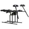 Бондажный стул Master Series Leg Spreader Obedience Chair с фиксаторами, черный, фото №3 — секс шоп Украина, NO TABOO