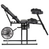 Бондажный стул Master Series Leg Spreader Obedience Chair с фиксаторами, черный, фото №6 — секс шоп Украина, NO TABOO