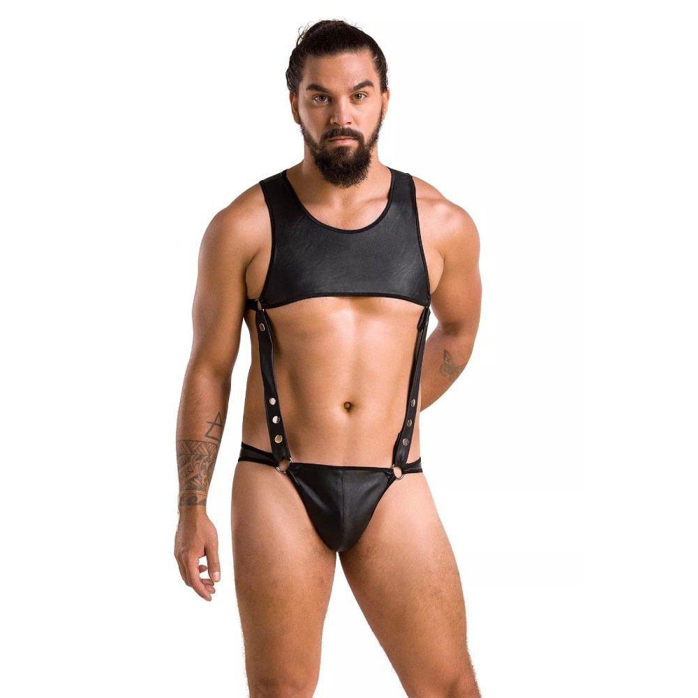 Сексуальное мужское боди Passion Men Adam, L/XL, черное, фото №0 — секс шоп Украина, NO TABOO