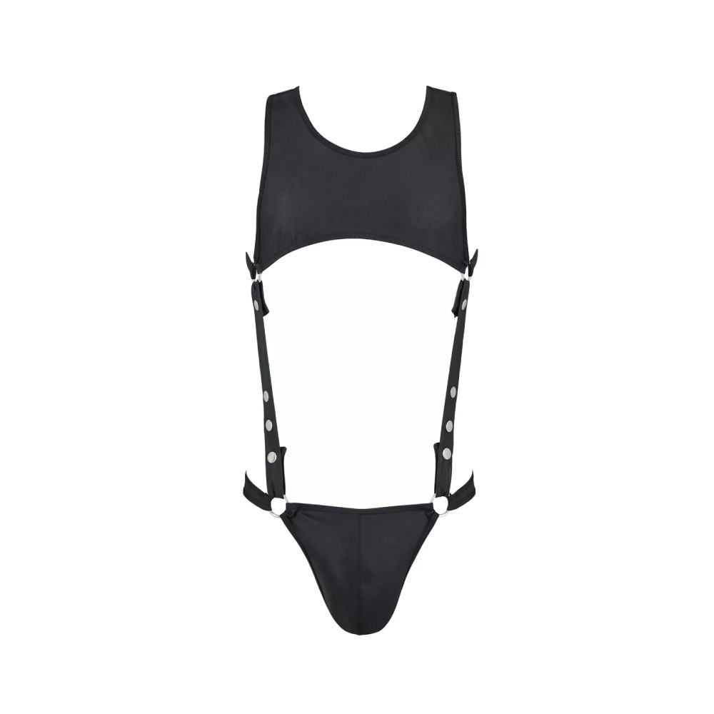 Сексуальное мужское боди Passion Men Adam, L/XL, черное, фото №3 — секс шоп Украина, NO TABOO
