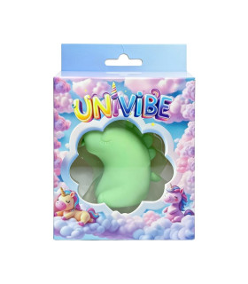 Стимулятор клітора з язичком UNIVIBE Єдиноріг зелений, 7.5 см - No Taboo