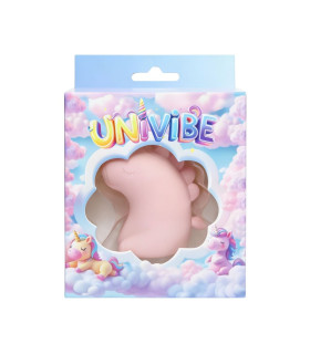 Стимулятор клітора з пульсацією UNIVIBE Єдиноріг рожевий, 7.5 см - No Taboo