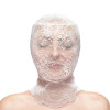 Кружевная маска на всё лицо NS Novelties Fetish & Fashion Lace Hood белая, OS, фото №1 — секс шоп Украина, NO TABOO