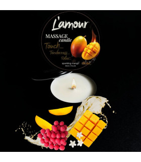 Масажна свічка, 30 мл, L'amour Mango стигле манго + ананас + мускус - No Taboo