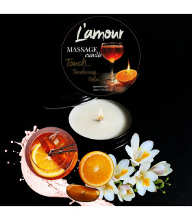 Массажная свеча, 30 мл, L'amour Aperol Rush цитрусы + ревень + роза - No Taboo
