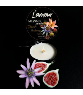 Масажна свічка, 30 мл, L'amour Passion Lily & Fig білий мускус + півонія + жасмин - No Taboo