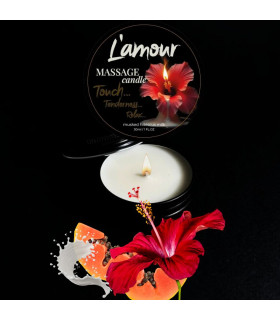 Масажна свічка, 30 мл, L'amour Musked Hibiscus & Milk тропічні фрукти + молоко + мускус - No Taboo