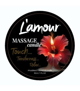 Масажна свічка, 30 мл, L'amour Musked Hibiscus & Milk тропічні фрукти + молоко + мускус - No Taboo
