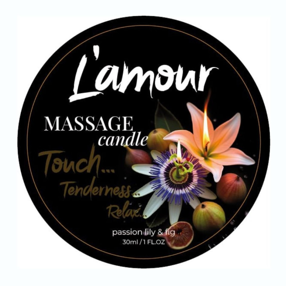 Массажная свеча, 30 мл, L'amour Passion Lily & Fig белый мускус + пион + жасмин, фото №0 — секс шоп Украина, NO TABOO