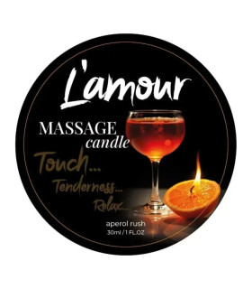 Массажная свеча, 30 мл, L'amour Aperol Rush цитрусы + ревень + роза - No Taboo