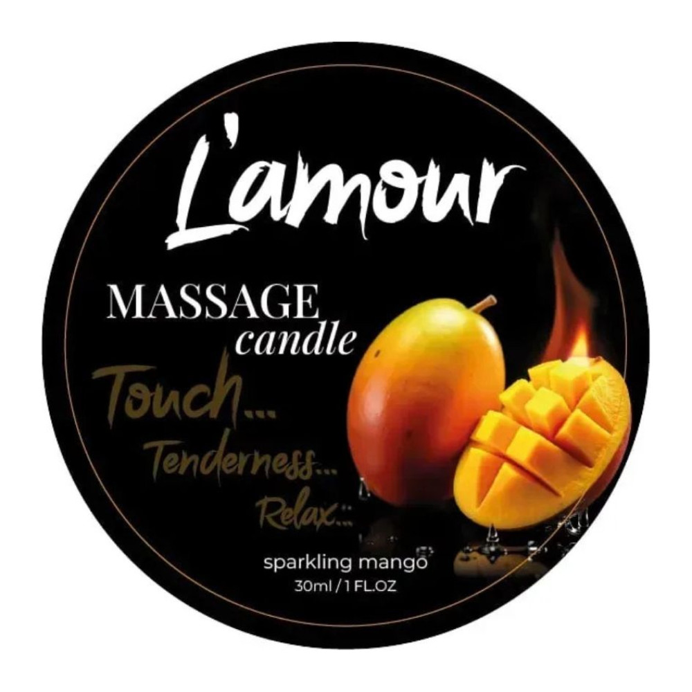 Массажная свеча, 30 мл, L'amour Mango спелое манго + ананас + мускус, фото №0 — секс шоп Украина, NO TABOO