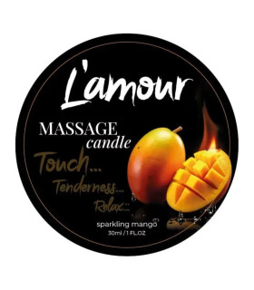 Масажна свічка, 30 мл, L'amour Mango стигле манго + ананас + мускус - No Taboo