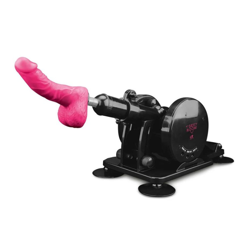 Секс-машина Dreamtoys Sex Room Sex Machine с насадками и пультом, черная фото №3 — секс игрушки: Украина, NO TABOO