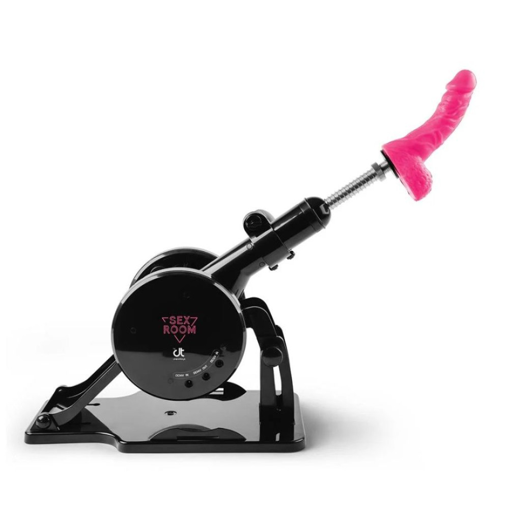 Секс-машина Dreamtoys Sex Room Sex Machine с насадками и пультом, черная фото №8 — секс игрушки: Украина, NO TABOO