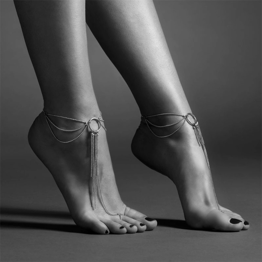 Браслеты для ног Bijoux Indiscrets Magnifique Feet Chain, серебристые, фото №0 — секс шоп Украина, NO TABOO
