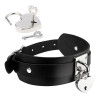 Нашийник Kinky Diva Heart Lock & Key із замочком і ключиком, чорний зі срібною фурнітурою, фото №1 — секс шоп Україна, NO TABOO