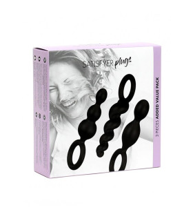 Набор анальных ёлочек Satisfyer Booty Call черный, 3 шт - No Taboo