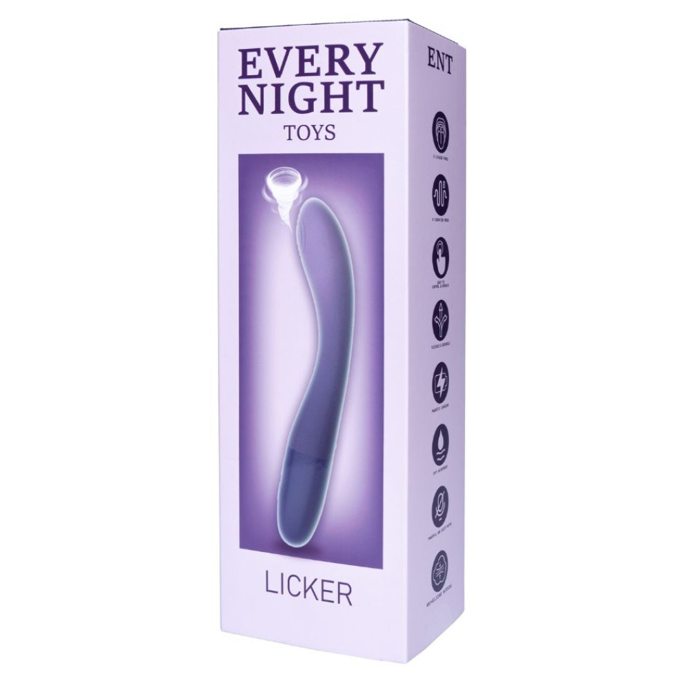 Вибратор с пульсатором Every Night Toys для точки G, фиолетовый, 20.1 х 3.1 см фото №2 — секс игрушки: Украина, NO TABOO