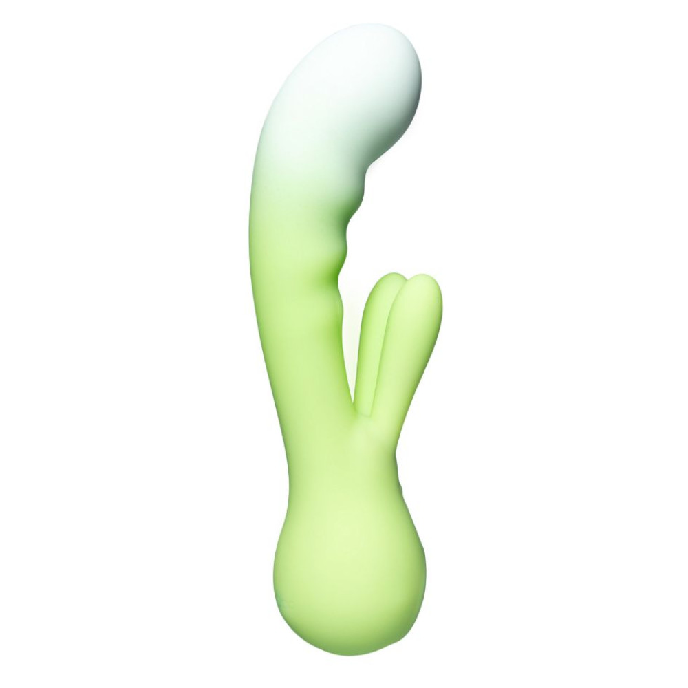 Вибратор-кролик со светодиодом Every Night Rabbit Vibe для точки G, зеленый, 19.3 х 4.8 см фото №5 — секс игрушки: Украина, NO TABOO