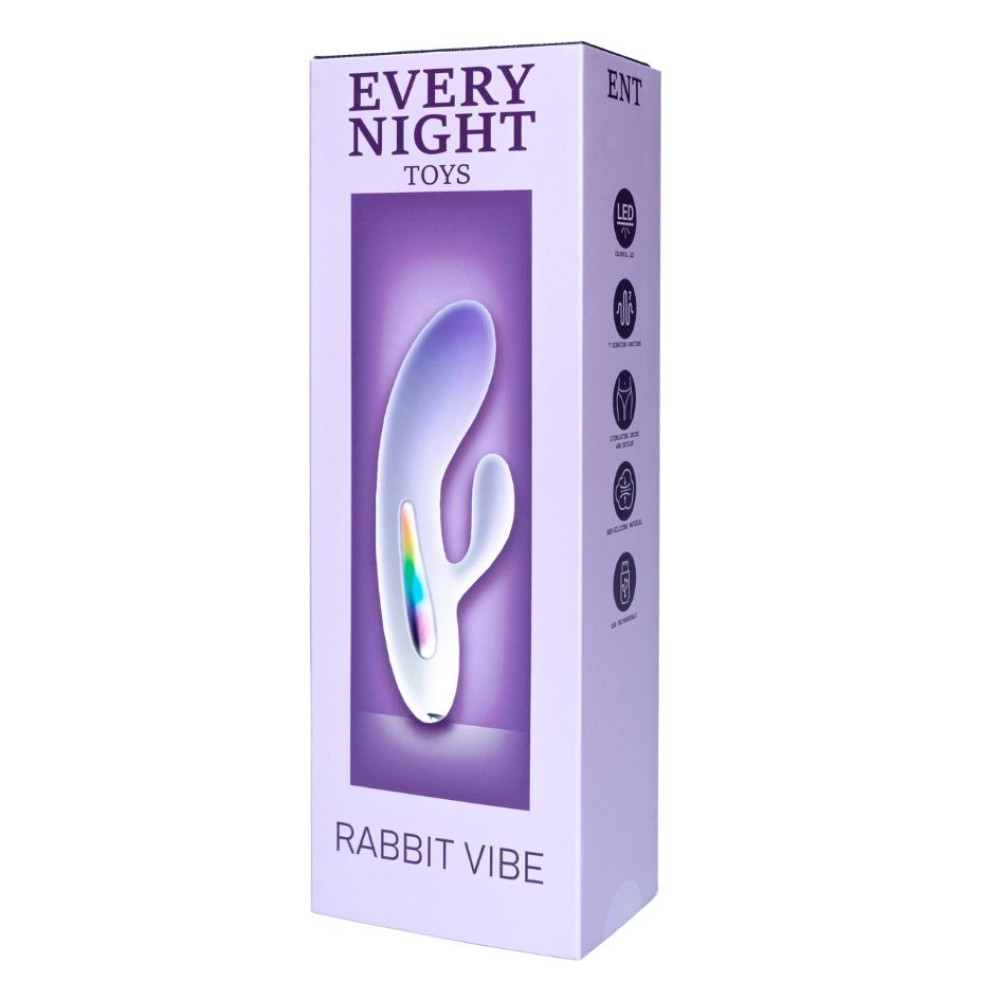 Вибратор-кролик со светодиодом Every Night Toys для точки G фото №2 — секс игрушки: Украина, NO TABOO