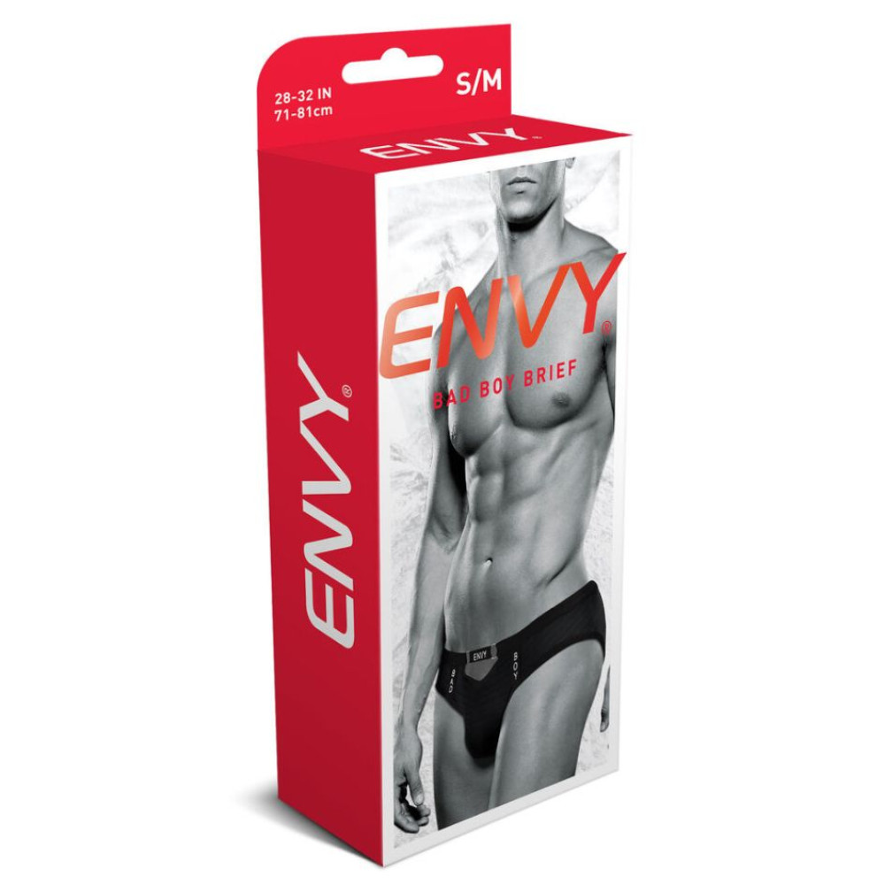 Трусы с вырезом спереди Envy Bad Boy для мужчин, черные, S/M, фото №2 — секс шоп Украина, NO TABOO