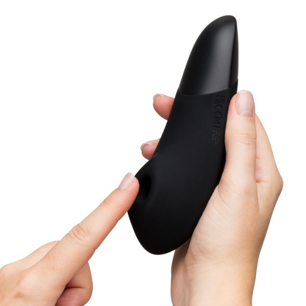 Клиторальный стимулятор 2 в 1 Womanizer Enhance Black вакуумная стимуляция и вибрация, черный фото №24 — секс игрушки: Украина, NO TABOO