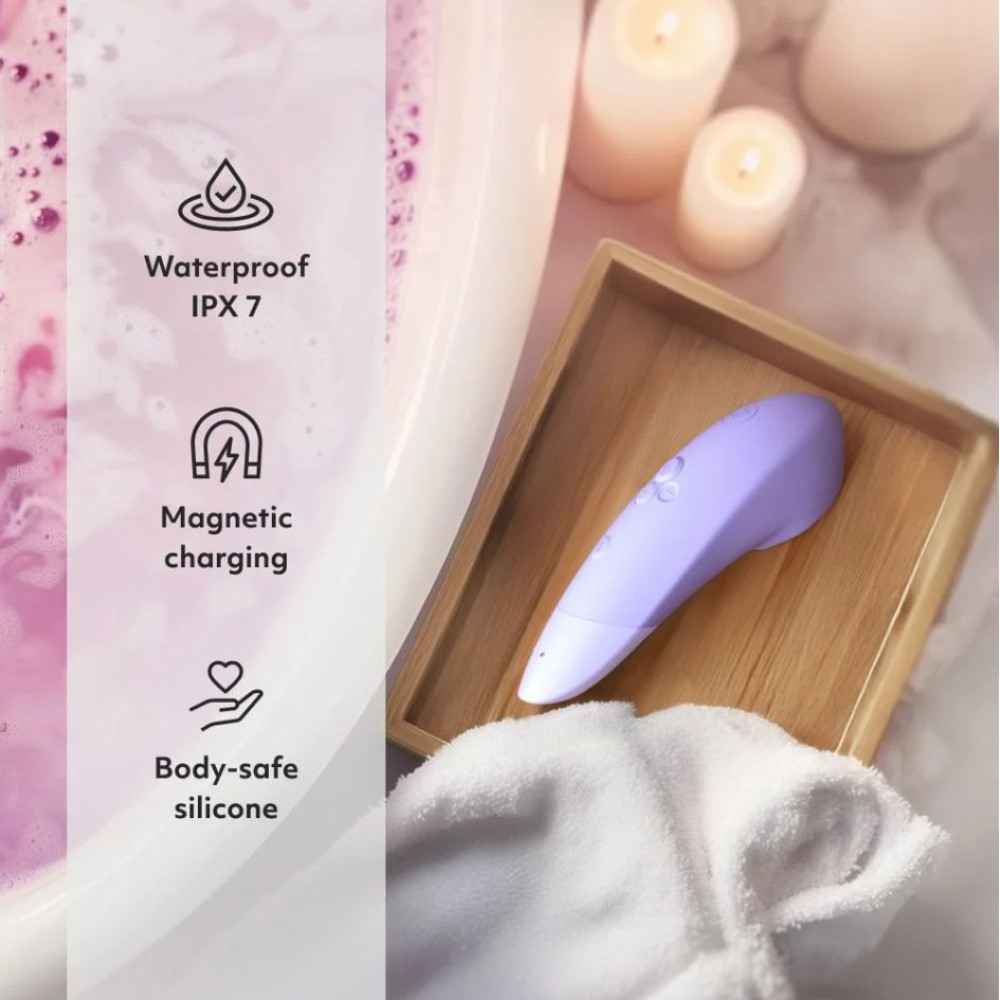 Клиторальный стимулятор 2 в 1 Womanizer Enhance Lilac вакуумная стимуляция и вибрация, лиловый фото №9 — секс игрушки: Украина, NO TABOO
