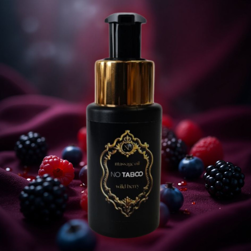 Массажное масло NO TABOO Wild Berry с ароматом земляники, 50 мл, фото №2 — секс шоп Украина, NO TABOO