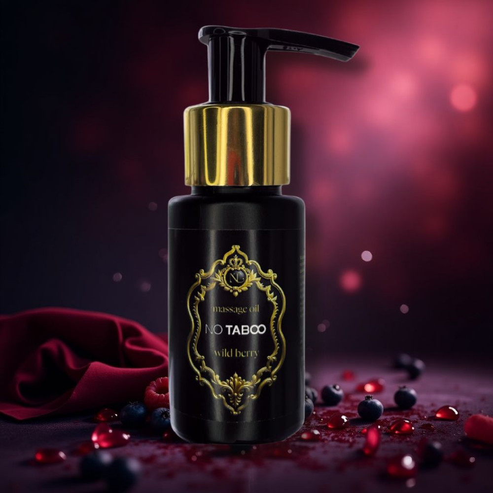 Массажное масло NO TABOO Wild Berry с ароматом земляники, 50 мл, фото №0 — секс шоп Украина, NO TABOO