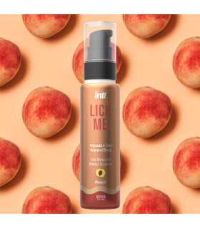 Съедобный лубрикант INTT Lick Me Peach со вкусом персика с эффектом тепла, 50 мл - No Taboo