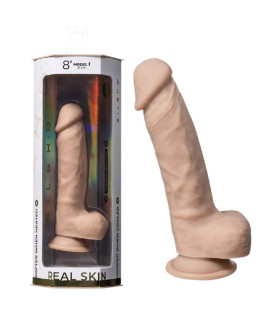 Фалоімітатор термореактивний Silexd Real Skin рідкий силікон, беж, 21 х 4.2 см - No Taboo