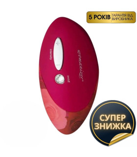 Клиторальный стимулятор Womanizer Pro W500 Red/Rose с цветочным принтом, красный - No Taboo