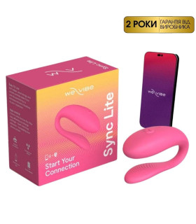 Інноваційний смарт вібратор для пар Sync Lite We-Vibe, силіконовий, рожевий - No Taboo