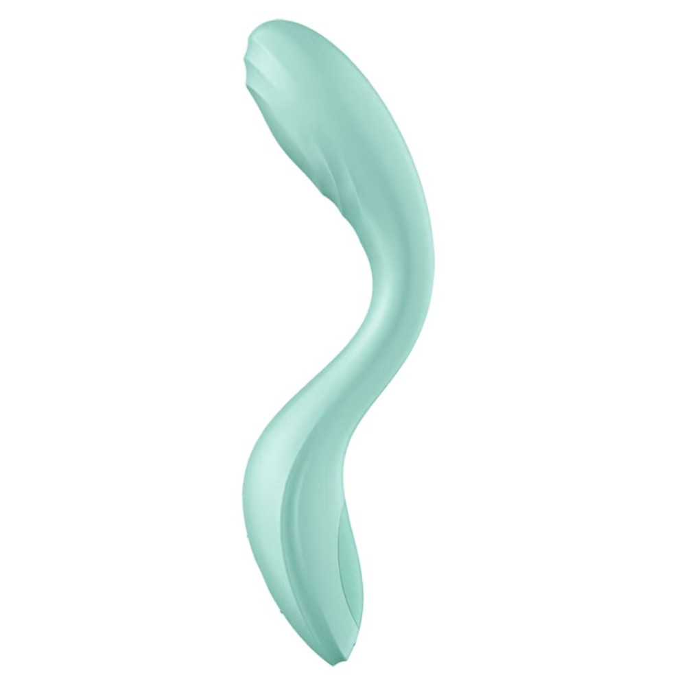 Вибратор с подвижным шариком Satisfyer Rrrolling Pleasure мятный, 3.9 х 21.9 см фото №3 — секс игрушки: Украина, NO TABOO