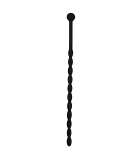 Катетер длинный тонкий , черного цвета, Geribbelde Dilator - Zwart - No Taboo