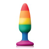 Силиконовая анальная пробка Dream Toys Colourful Love, разноцветная, 14 х 3.9 см фото №1 — секс игрушки: Украина, NO TABOO