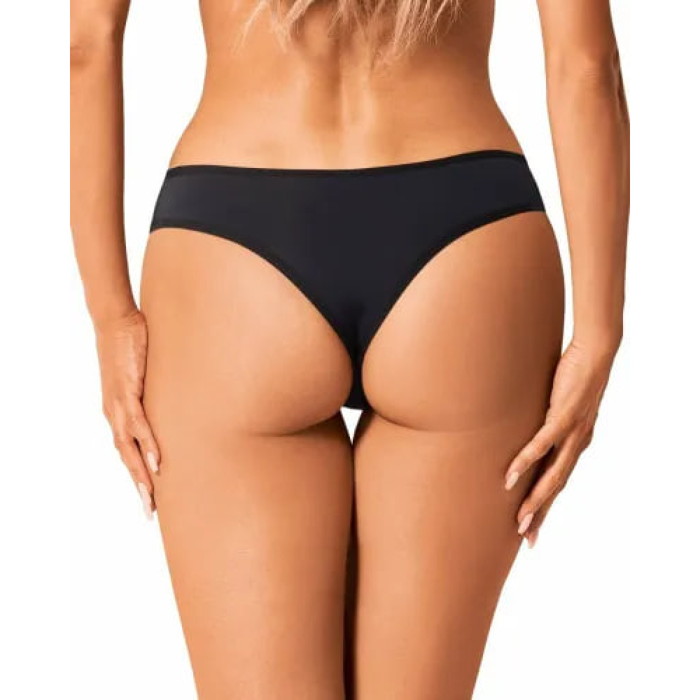 Трусики эротические Obsessive Bella Rou Panties, черные XS/S, фото №2 — секс шоп Украина, NO TABOO
