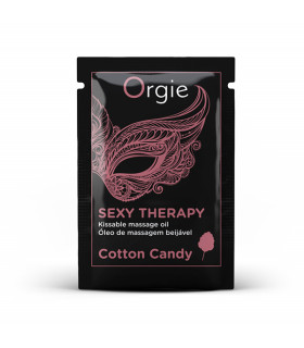 Пробник Съедобное массажное масло Orgie Sexy Therapy Cotton Candy согревающее, 2 мл - No Taboo