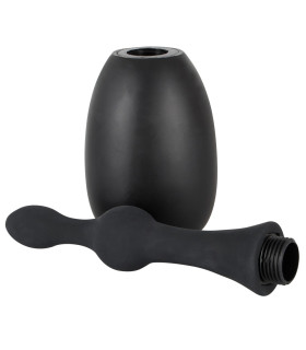 Анальный душ Black Velvets из силикона, маленький, черный - No Taboo