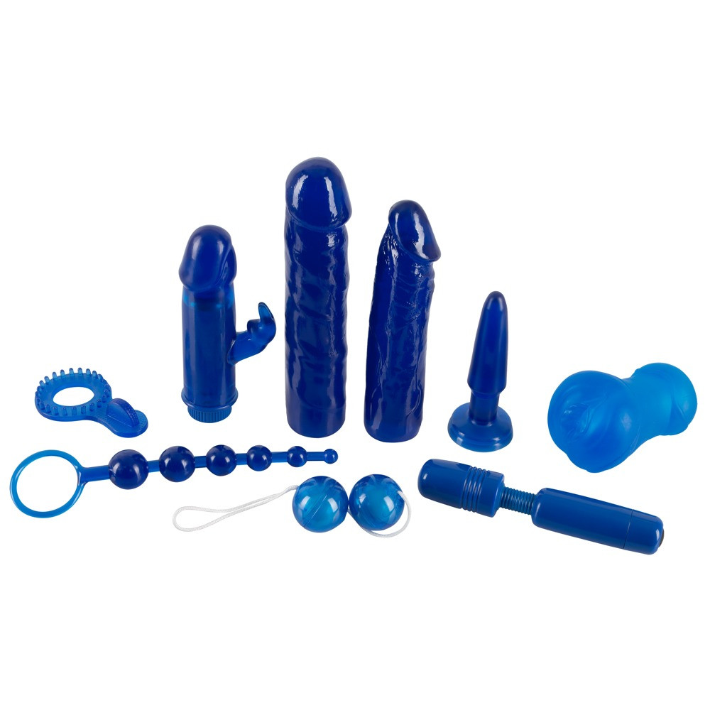Набір секс-іграшок Couples Toy Set, 9 предметів, синій фото №0 — секс іграшки: Україна, NO TABOO