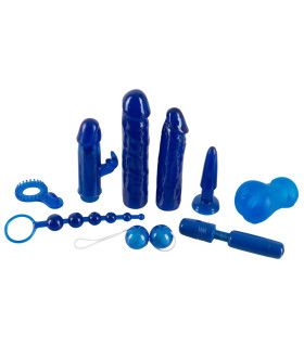 Набор секс-игрушек Couples Toy Set, 9 предметов, синий - No Taboo