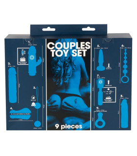 Набор секс-игрушек Couples Toy Set, 9 предметов, синий - No Taboo