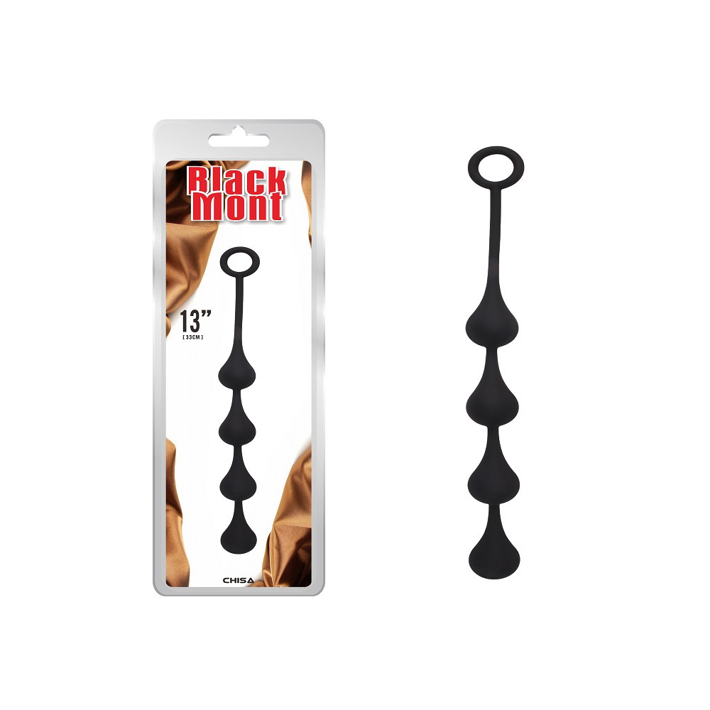 Анальные бусы Chisa Black Mont Anal Penetrator гигантские силиконовые, черные, 33 см фото №0 — секс игрушки: Украина, NO TABOO
