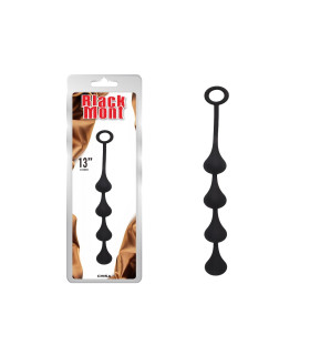 Анальне намисто Chisa Black Mont Anal Penetrator гігантські силіконові, чорні, 33 см - No Taboo