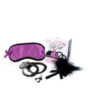 Набор для БДСМ LoversPremium Tickle Me, фиолетовый с черным, 3 предмета - No Taboo