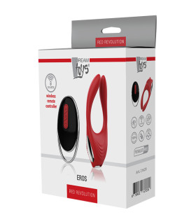 Вібратор для пар Dream Toys Red Revolution з пультом, червоний, 12 х 5.3 см - No Taboo