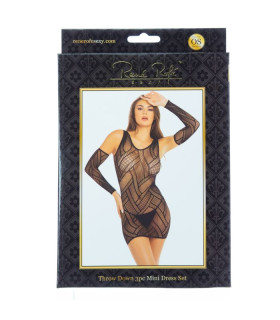 Платье Throw Down 3pc Mini Dress черное, One Size - No Taboo